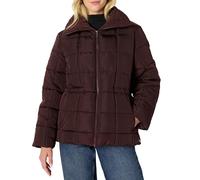 Amazon Essentials Piumino Trapuntato a Quadri con Vita Regolabile, Vestibilità Oversize Donna, Granata Scuro, XXS
