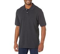 Amazon Essentials Polo a Maniche Corte in Piqué di Cotone, Vestibilità Classica (Disponibile in Taglie Forti) Uomo, Nero, XL