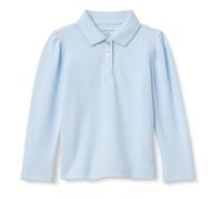 Amazon Essentials Polo a Maniche Lunghe in Piqué da Uniforme Bambine e ragazze, Blu Chiaro, 10 anni