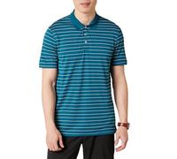 Amazon Essentials Polo da Golf da Uomo, Slim Fit, ad Asciugatura Rapida, a Righe, Blu e Bianco, Taglia S
