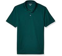 Amazon Essentials Polo da Golf da Uomo, vestibilità Aderente, ad Asciugatura Rapida, Verde Scuro, L
