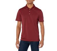 Amazon Essentials Polo da Golf, Maniche Corte, Slim Fit, Asciugatura Rapida Uomo, Bordeaux, L