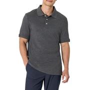 Amazon Essentials Polo da Uomo, vestibilità Regolare, in Tessuto Interlock, Color Antracite mélange, Taglia L