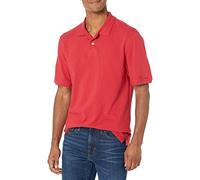 Amazon Essentials Polo in Cotone piqué vestibilità Regular (Disponibile in Taglie Extra Forti) Uomo, Rosso, L