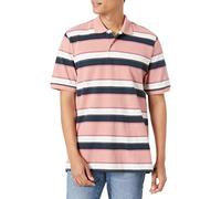 Amazon Essentials Polo in Cotone piqué vestibilità Regular (Disponibile in Taglie Extra Forti) Uomo, Rosa Righe, L