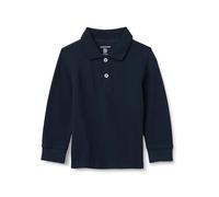 Amazon Essentials Polo in Piqué a Maniche Lunghe da Uniforme Bambini e Ragazzi, Blu Marino, 6-7 anni