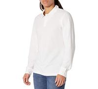 Amazon Essentials Polo in piqué a Maniche Lunghe vestibilità Aderente Uomo, Bianco, XL