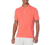 Amazon Essentials Polo in piqué di Cotone Slim Uomo, Arancio Corallo, S
