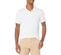Amazon Essentials Polo in piqué di Cotone Slim Uomo, Bianco, S