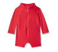 Amazon Essentials Rashguard Monopezzo a Manica Lunga Unisex Bimbi, Rosso Papavero Brillante, 24 Mesi