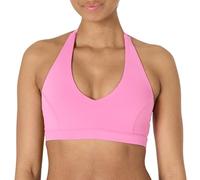 Amazon Essentials Reggiseno Sportivo Tecnico in FormFlex Morbidissimo, Sostegno Leggero con Scollo a V Allacciatura dietro il Collo Donna, Rosa, XL