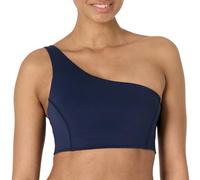 Amazon Essentials Reggiseno Sportivo Tecnico in FormFlex Morbidissimo, Sostegno Leggero, Monospalla, Spalline Incrociate sulla Schiena Donna, Blu Marino, XL
