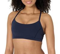 Amazon Essentials Reggiseno Sportivo Yoga Tecnico in FormFlex Morbidissimo, Sostegno Leggero, Schiena a Y, Spalline Sottili Donna, Blu Marino, XS