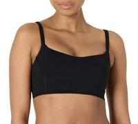 Amazon Essentials Reggiseno Sportivo Yoga Tecnico in FormFlex Morbidissimo, Sostegno Leggero, Scollo a Cuore Donna, Nero, L