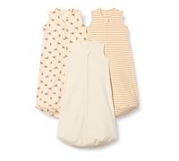 Amazon Essentials Sacco Nanna in Cotone, Coperta Indossabile, 0,5 TOG Unisex Bimbi, Pacco da 3, Avena Puntinato/Righe/Tigrata, 0-6 mesi