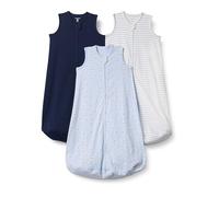 Amazon Essentials Sacco Nanna in Cotone, Coperta Indossabile, 0,5 TOG Unisex Bimbi, Pacco da 3, Blu Marino/Koala/Righe, 0-6 mesi