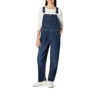 Amazon Essentials Salopette in Denim Mediamente Elasticizzata, Vestibilità Classica, per Bambini e Bambine Unisex - Bambini e ragazzi, Lavaggio ombra scura, 11 anni