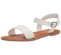 Amazon Essentials Sandali con Fibbia e Due Cinturini Donna, Bianco, 38 EU