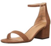 Amazon Essentials Sandali con Tacco e Due Cinturini Donna, Marrone, 39.5 EU