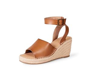 Amazon Essentials Sandali Espadrillas con Zeppa Comodi Donna, Tan, 43 EU