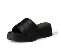 Amazon Essentials Sandali Slide On con Plateau Donna, Nero Raso, 39.5 EU