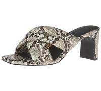 Amazon Essentials Sandalo con Tacco Incrociato con Cinturini Imbottiti e Soletta in Memory Foam Donna, Multi Ecopelle di Serpente, 38.5 EU