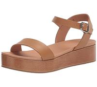 Amazon Essentials Sandalo Flatform a Due Fasce Donna, Cognac, 36 EU