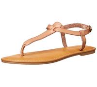 Amazon Essentials Sandalo Infradito Casual con Cinturino Alla Caviglia Donna, Cammello, 44 EU Larga