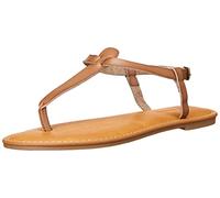 Amazon Essentials Sandalo Infradito Casual con Cinturino Alla Caviglia Donna, Marrone Cenere, 40 EU