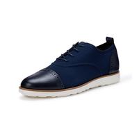 Amazon Essentials Scarpe da Ginnastica Oxford con Brogue, Stile Smart Casual in Maglia Uomo