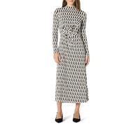 Amazon Essentials (Scelto da Demi) Abito Corto Stile Maxi a Maniche Lunghe, Taglio Fit and Flare Donna, Avorio Bronzo Lavato Geo, XS