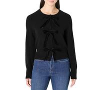 Amazon Essentials (Scelto da Demi) Cardigan a Maniche Lunghe Annodabile sul Davanti con Fiocchi, Vestibilità Classica Donna, Nero, M