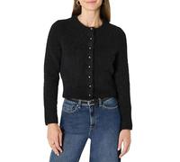 Amazon Essentials (Scelto da Demi) Cardigan con Bottoni in Finto Mohair, Vestibilità Classica Donna, Nero, XS