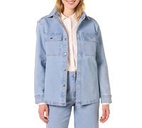 Amazon Essentials (Scelto da Demi Giacca Camicia in Denim Pesante, vestibilità Oversize Donna, delavé Chiaro, M
