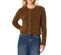 Amazon Essentials (Scelto da Demi) Giacca con Bottoni Bouclé in Misto Lana, Vestibilità Classica Donna, Marrone, L