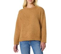 Amazon Essentials (Scelto da Demi) Maglione Girocollo in Finto Mohair, Vestibilità Oversize Donna, Cammello Puntinato, S