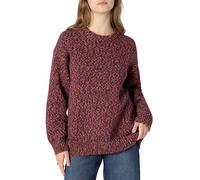Amazon Essentials (Scelto da Demi) Maglione Girocollo Pesante Multicolore, Vestibilità Oversize Donna, Bordeaux Mélange, XL
