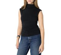Amazon Essentials (Scelto da Demi) Top a Collo Alto Senza Maniche, Vestibilità Aderente Donna, Nero, XS