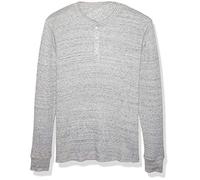 Amazon Essentials Serafino a Nido D’Ape a Maniche Lunghe Regular Fit Uomo, Grigio Chiaro Puntinato, XXL