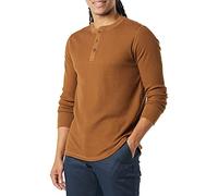 Amazon Essentials Serafino a Nido D’Ape a Maniche Lunghe Regular Fit Uomo, Marrone Chiaro, XL