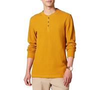 Amazon Essentials Serafino a Nido D’Ape a Maniche Lunghe Regular Fit Uomo, Oro, XS