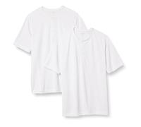 Amazon Essentials Serafino ad Asciugatura Rapida a Maniche Corte dalla vestibilità Standard Uomo, Pacco da 2, Bianco, XS