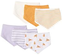 Amazon Essentials Set Bavaglino Unisex Bambini e Ragazzi, Pacco da 6, Confezione da 6 Gatti Lilla, Taglia Unica