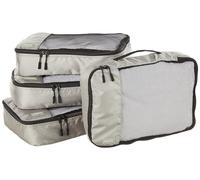 Amazon Essentials, Set di 4 Packing Cube, Accessori da Viaggio, Organizer per Bagagli con Doppia Cerniera, Parte Superiore in Rete, 100% Poliestere, Medium, Grigio (in Precedenza Amazon Basics)