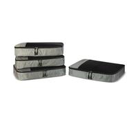 Amazon Essentials, Set di 4 Packing Cube, Accessori da Viaggio, Organizer per Bagagli con Doppia Cerniera, Parte Superiore in Rete, 100% Poliestere, Large, Grigio (in Precedenza Amazon Basics)