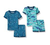 Amazon Essentials Set di Pigiama da Notte Attillati in Cotone Bambini e Ragazzi, Pacco da 2, sotto Il Mare, 2 Anni