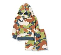 Amazon Essentials Set felpa con cappuccio e pantaloncini Bambini e ragazzi, Blu Marino Scuro Mimetica, 11-12 anni