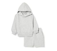 Amazon Essentials Set Felpa con Cappuccio e Pantaloncini Bambini e Ragazzi, Grigio Chiaro Puntinato, 3 Anni