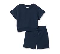 Amazon Essentials Set Felpa e Pantaloncini dalla vestibilità Comoda Bambini e Ragazzi, Pacco da 2, Blu Marino, 11-12 Anni