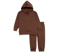 Amazon Essentials Set felpa moderno Unisex Bambini e Ragazzi, Pacco da 2, Marrone Intenso, 9 anni